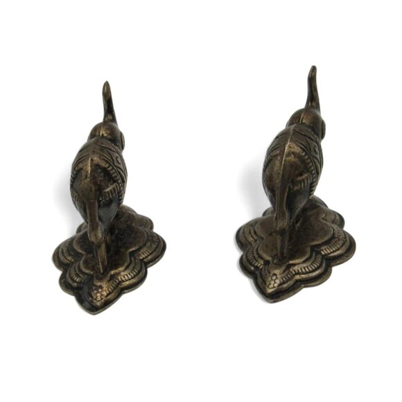 Metal ELEPHANT Figurines Small with Base Set Silver Color 2 Inches - Picture 5 of 10